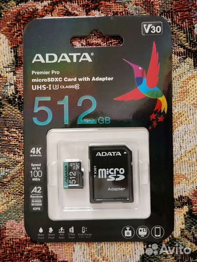 MicroSD adata 512 гб новая оригинал карта памяти