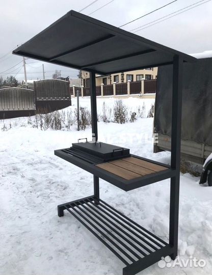 Мангал с крышей