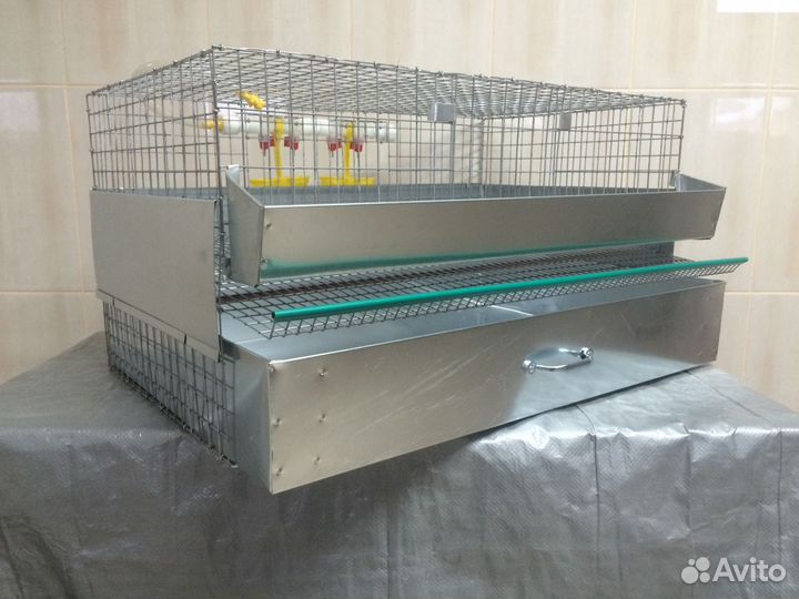 Клетка для перепелов с поддоном глубокая подстилка