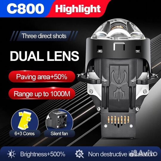 Мощнейшие bi LED линзы лазерные модули