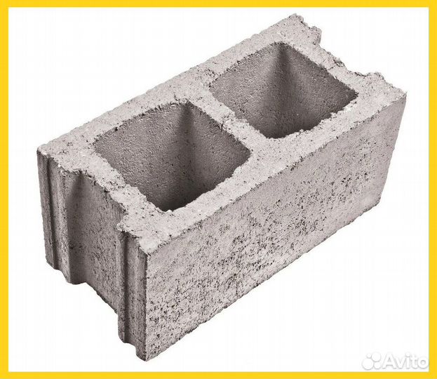 Керамзитобетонный блок полнотелый