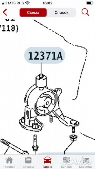 Опора двигателя