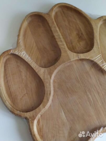 Менажница деревянная для сервировки закусок новая