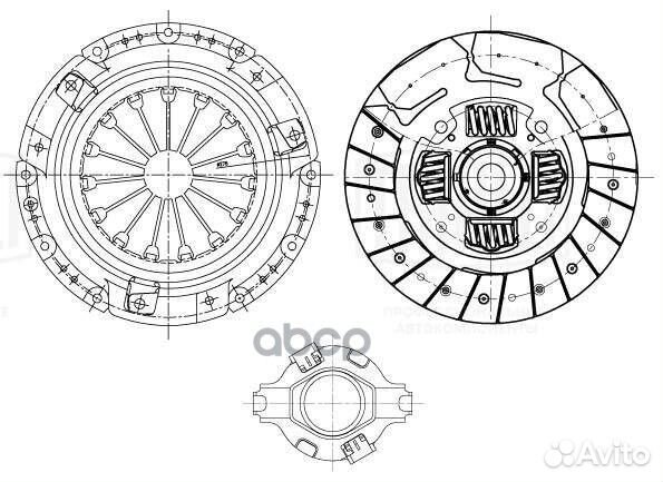 Сцепление в сборе для а/м Hyundai Porter (H-100