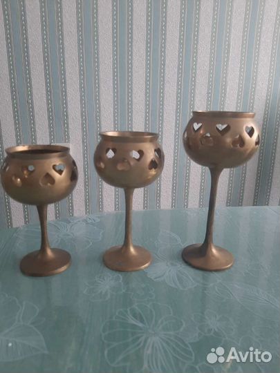 Комплект подсвечников бронза