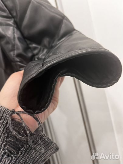 Пальто из экокожи xs