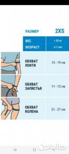 Защита для катания на роликах детская 3-7 лет