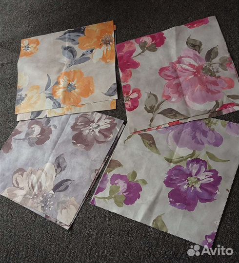 Большие диванные подушки. Ткань