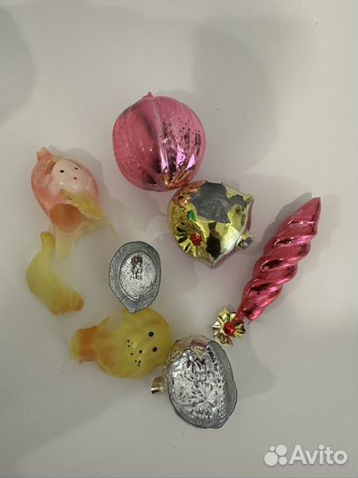 Елочные игрушки СССР бой для реставрации