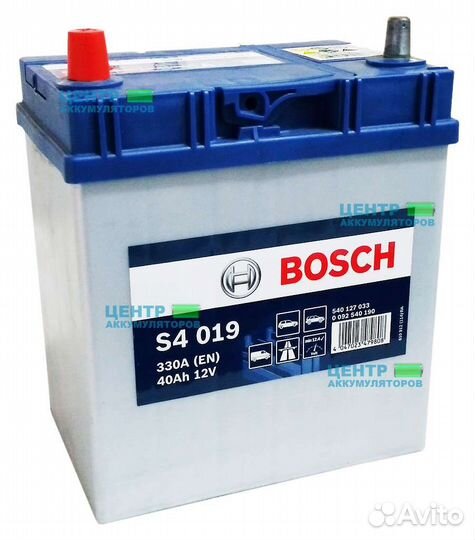 Аккумулятор bosch S4 019 40 A/ч