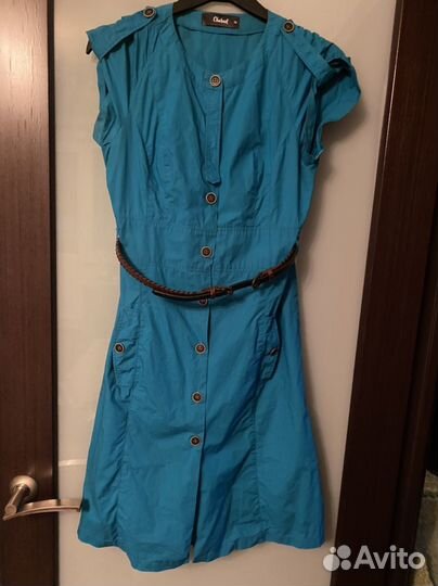 Платье женское летнее размер 42, синий цвет