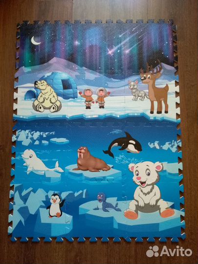 Коврик пазл детский новый очень яркий
