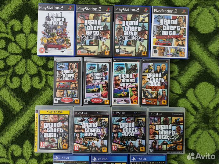 Коллекция Лицензионных Дисков GTA Для Sony и XBox