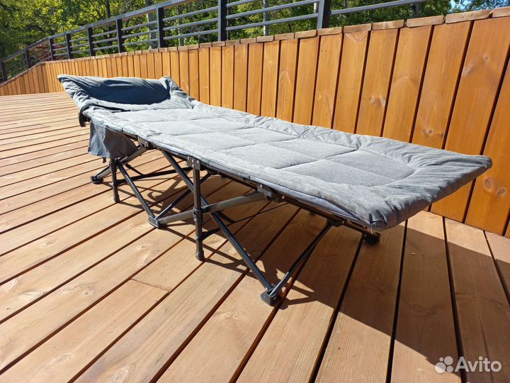 Раскладушка туристическая с матрасом