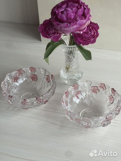 Конфетницы хрустальные пара немецкие