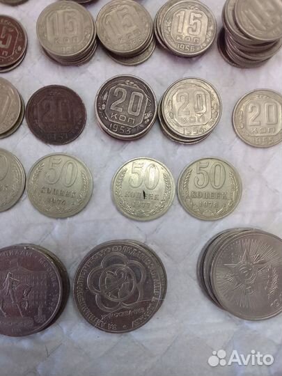 Монеты серебрянные царские СССР