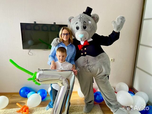 Медведь поздравление, ростовая кукла Зайка, мишка