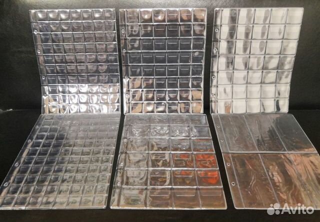 Листы для монет, банкнот, открыток, пробок