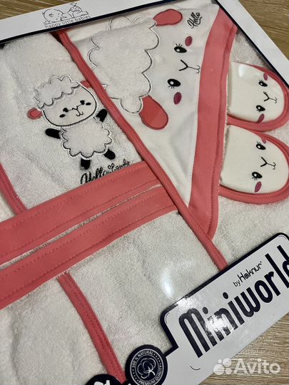 Халат и полотенце для новорождённого