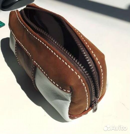 Косметичка натуральная кожа ручной работы