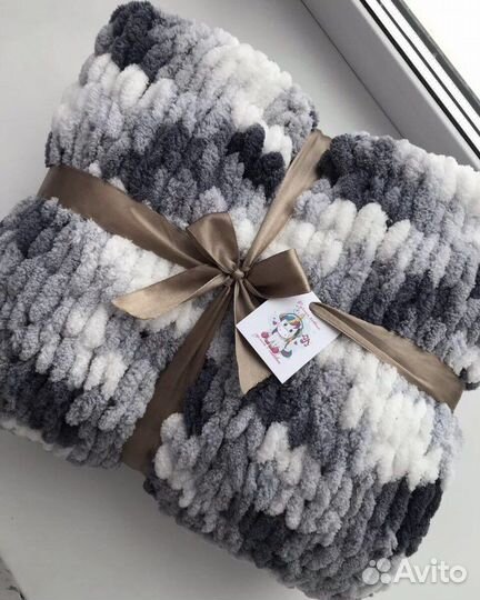 Плед детский вязаный ручная работа