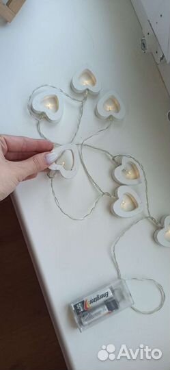 Гирлянда фикс прайс сердечки