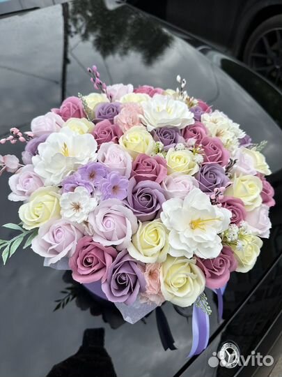 Букет из мыльных роз
