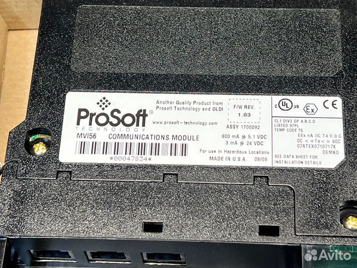 ProSoft Technology MVI56-mcmr Б/У, 1 шт