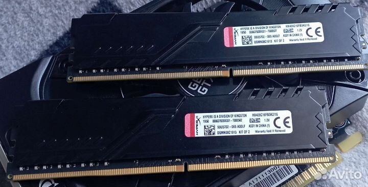 Kingston HyperX Fury 2по8gb DDR4