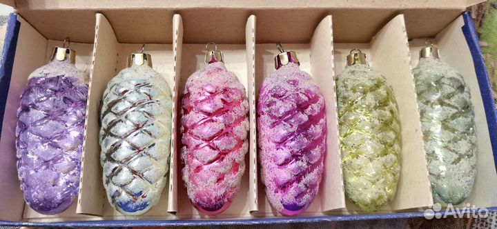 Шишки елочные игрушки СССР 70е, завид. фабрика