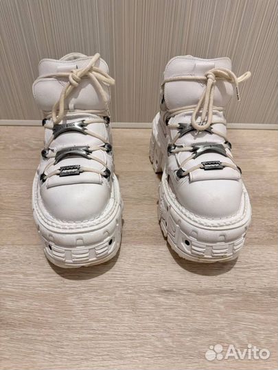 Кожаные ботинки New Rock M-tank106-C1, белый