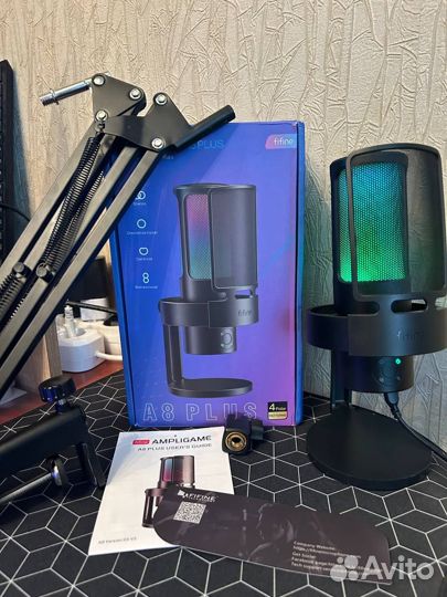 Микрофон fifine Ampligame A8 plus Usb + пантограф