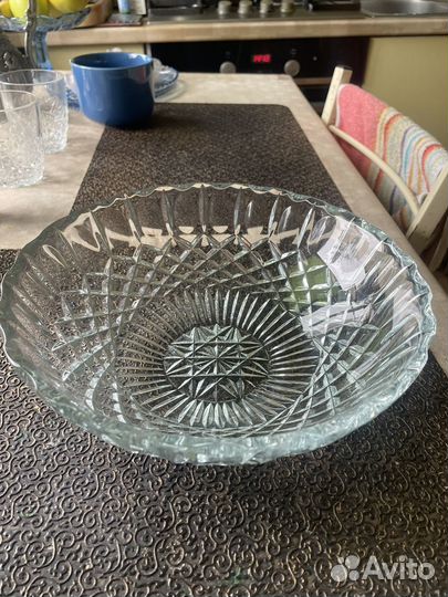 Ваза для фруктов хрусталь