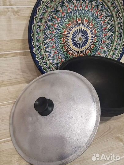 Комплект: чугунный казан 4,5 л. и ляган