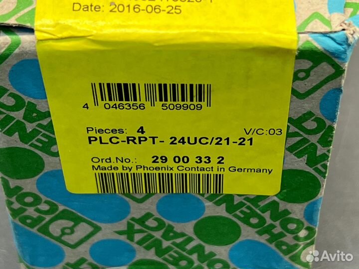 Phoenix contact 2900322 PLC-RPT новый, 4 шт