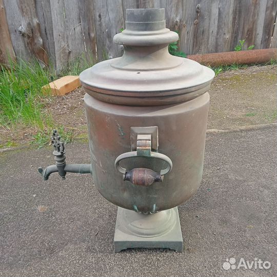 Самовар на дровах медный