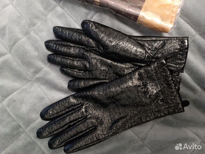Перчатки натуральная кожа, платок Paris новые
