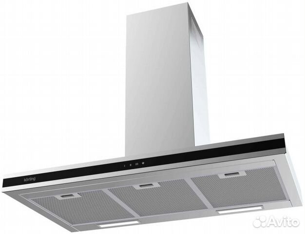 Каминная вытяжка Korting KHC 9737 XGN, нержавеющая
