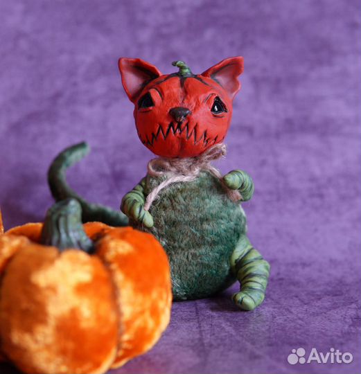 Тыква кот осенний хэллоуин