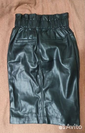 Юбка экокожа bershka