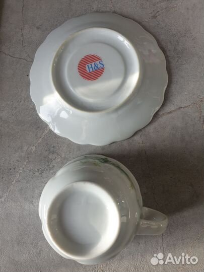 Чашка с блюдцем бу