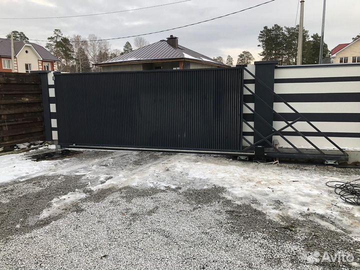 Откатные ворота под ключ