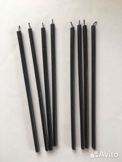 Свечи восковые чёрные