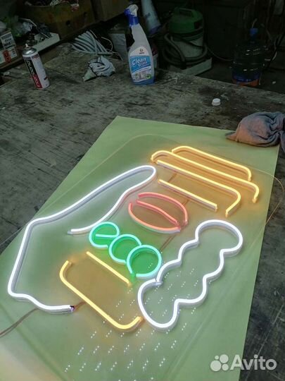 Изготовление вывески. Объемные буквы,гибкий неон