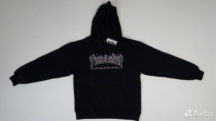 Худи Thrasher Death Pink Flame Logo Black