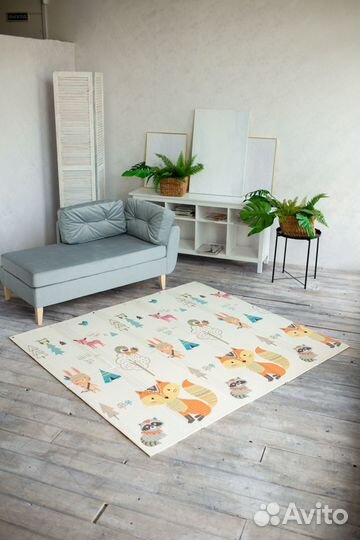 Развивающий детский коврик складной для ползания