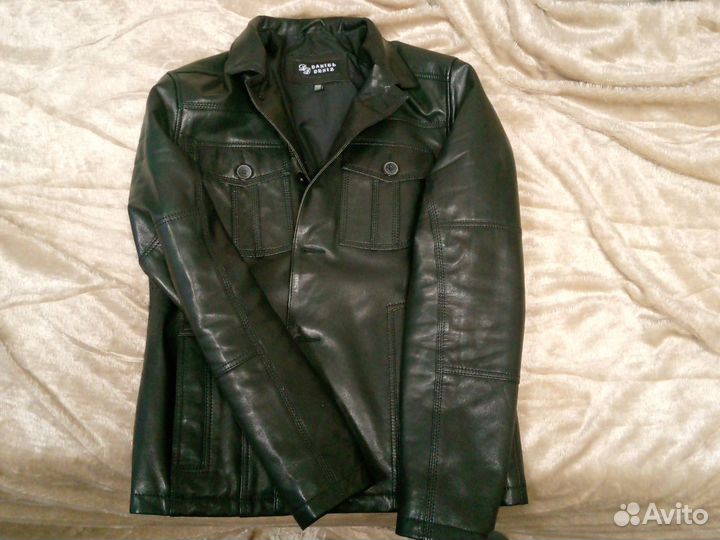 Кожаная куртка мужская 48 50