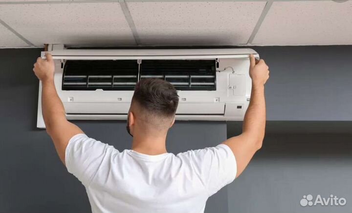 Установка кондиционеров, закладка магистрали