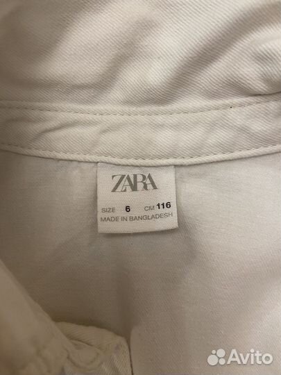 Рубашка джинсовая белая Zara 116