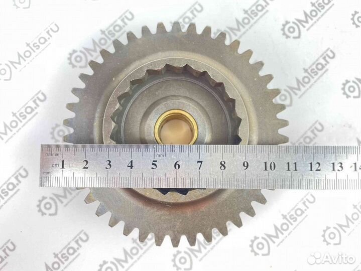 Блок шестерен Урал заднего хода и пускового механи